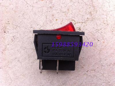 KCD4双极船型形电源开关砂轮机 吸尘器翘板开关 4脚带灯 16A 250V