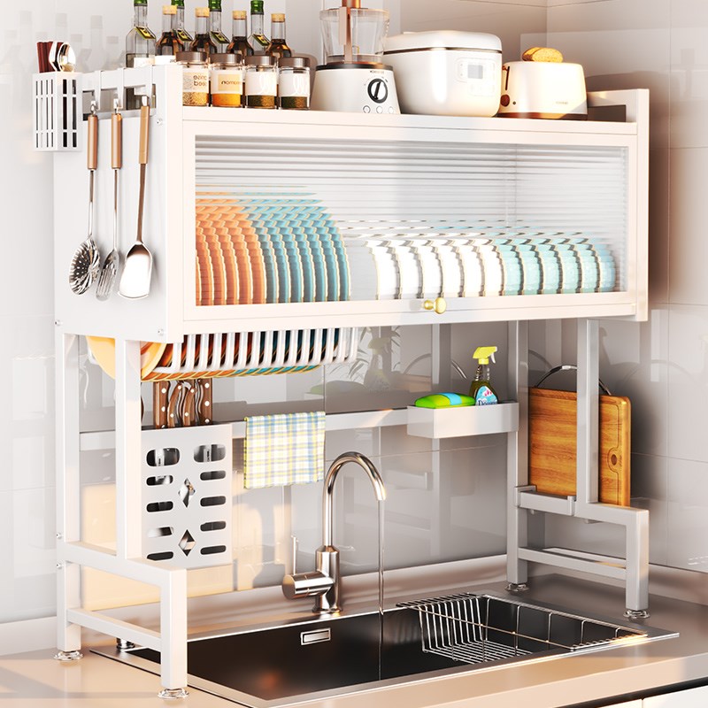 厨房水槽置物架洗碗槽水池碗柜家用台面多功能筷盘沥水碗碟收纳架