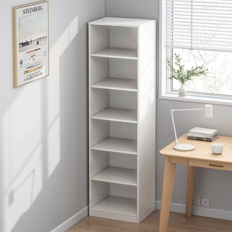 书架落地简易家用多层收纳柜子储物柜窄缝小书柜客厅靠墙边置物架