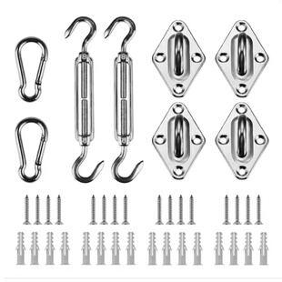 四角帆遮阳网配件花兰地钉遮阳篷固定菱形门扣开口圈不锈钢螺丝