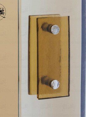 亚克力黄色方形拉手现代简约橱柜金色透明抽屉衣柜家具轻奢门把手