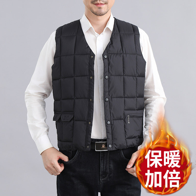 爸爸棉马甲秋冬款男士羽绒马夹内穿老年爷爷背心保暖坎肩防寒冬装,男装,常规马甲,淘宝优惠券,粉丝福利购,淘宝优惠卷