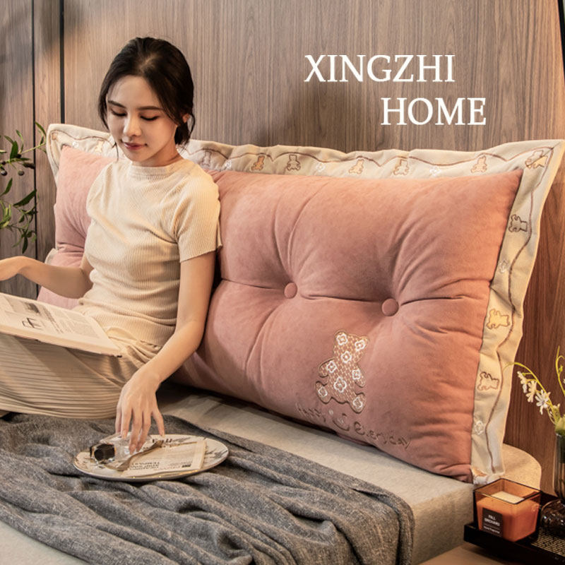 星致家现代简约牀头靠垫长方形大靠背垫软包牀上靠枕榻榻米千黛粉,居家布艺,床头靠垫,淘宝优惠券,粉丝福利购,淘宝优惠卷