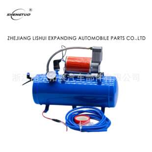 TZ-501气喇叭改装气泵 12V 150psi 黑色气罐空气压缩机 ebay 热销