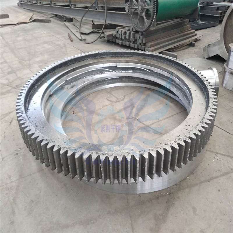 非标配制长单滚筒煤泥粪便烘干机大小齿轮带 工业回转窑耐磨托辊