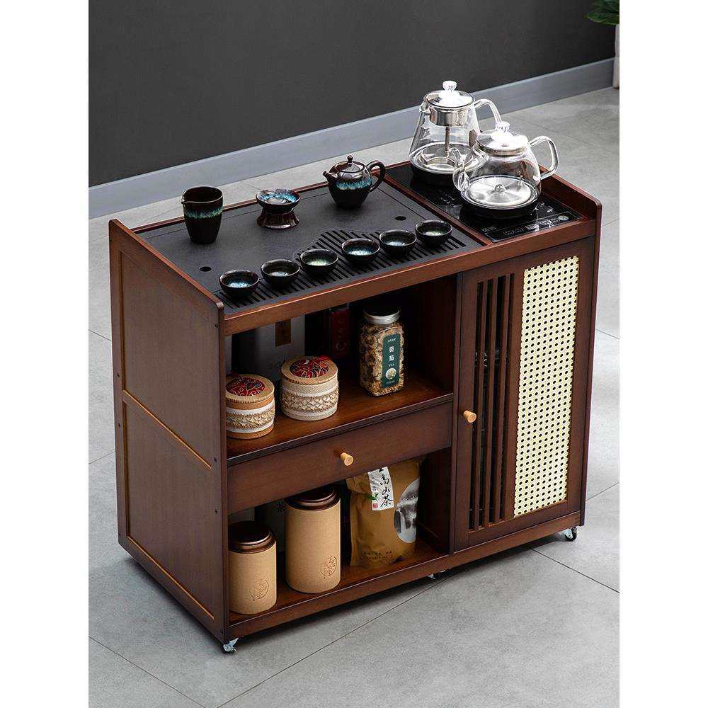 移动茶桌小茶台烧水壶一体家用茶水柜实木茶几茶车阳台煮泡茶桌子,鲜花速递/花卉仿真/绿植园艺,割草机/草坪机,淘宝优惠券,粉丝福利购,淘宝优惠卷
