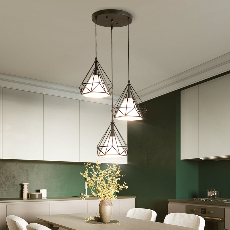 LED北欧过道饭厅灯具艺术吧台卧室书房创意个性复古时尚饭厅吊灯