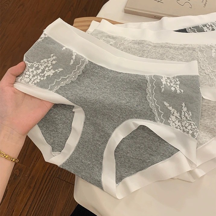 新款法式优雅纯棉内裤女士A类彩
