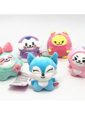 新款 JYP组合ITZY毛绒公仔钥匙扣卡通可爱少女心包包挂件WDZY公仔