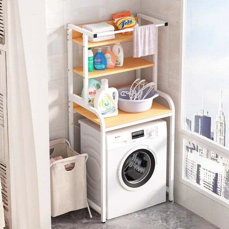 洗衣机置物架烘干机储p物架滚筒波轮落地阳台上方收纳洗衣机多层
