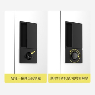 幽灵门无把手卫生间卧室移动滑门钩锁口袋推拉门双面静音移门锁