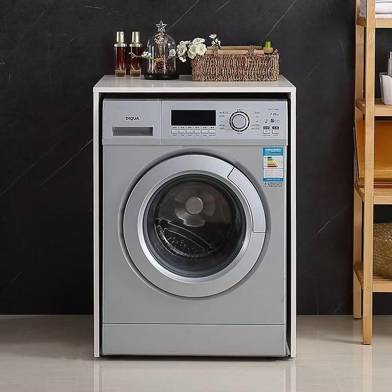 定制实木生态板洗衣机罩伴侣防晒防潮阳台柜置P物架洗衣放置保护