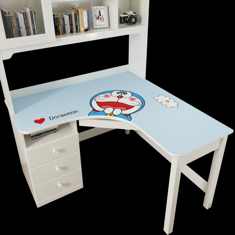 转角书桌桌垫防水防油皮革桌布拐角lL弧型电脑桌写字台布可定制做