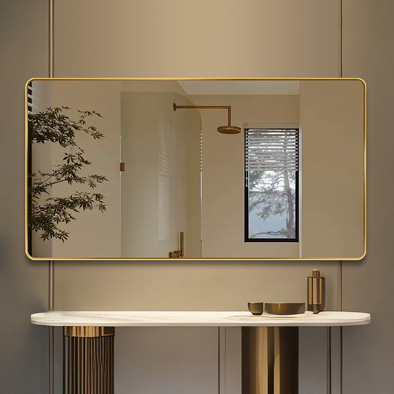 简约现代长方形带框浴室镜子壁挂卫生间厕所镜挂墙化妆洗漱高清镜,家装主材,浴室镜,淘宝优惠券,粉丝福利购,淘宝优惠卷