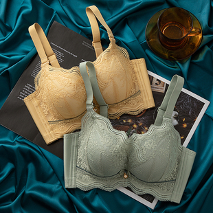 无钢圈加a厚款聚拢内衣女平胸小胸罩专用调整型超厚文胸6CM上托a