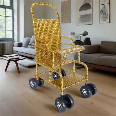 夏季宝宝外出方便小推车r竹藤轻便婴儿仿藤小孩儿童竹子藤椅藤编