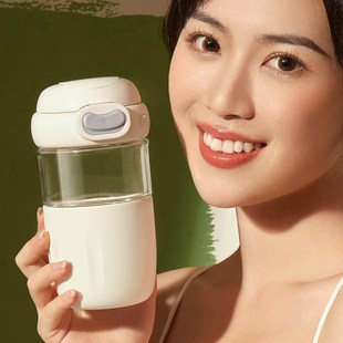 草莓生活水杯茶叶分离杯云豆玻璃杯高颜值杯子女办公室咖啡杯