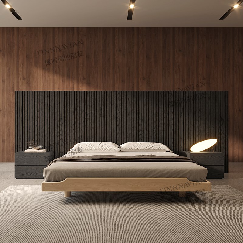 春季新品 日式橡木实木床架 次卧榻榻米胡桃床(Vilo-1维乐)