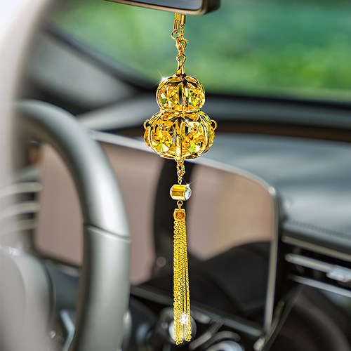 护路葫芦手工镶钻汽车挂件车载A葫芦挂件挂饰后视镜吊坠福绿挂件