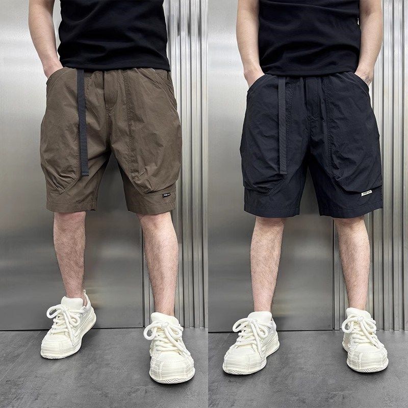 2025夏季新款工装短裤男潮牌百搭大口袋宽松五分裤青年透气沙滩裤,男装,短裤,淘宝优惠券,粉丝福利购,淘宝优惠卷