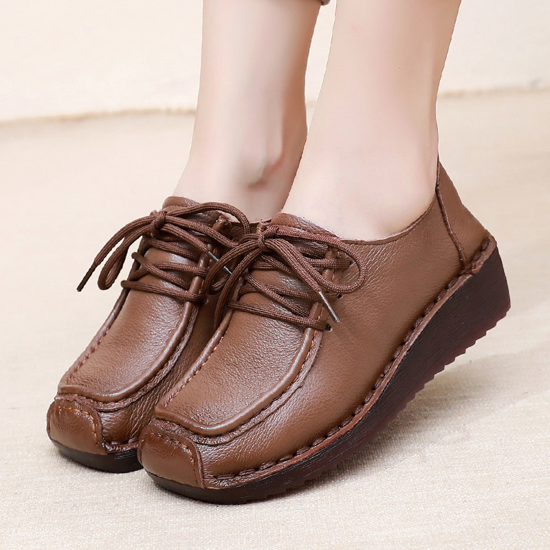 2023新款舒适防滑牛筋软底真皮复古女鞋中老年妈妈鞋秋季新款包鞋,女鞋,深口单鞋,淘宝优惠券,粉丝福利购,淘宝优惠卷
