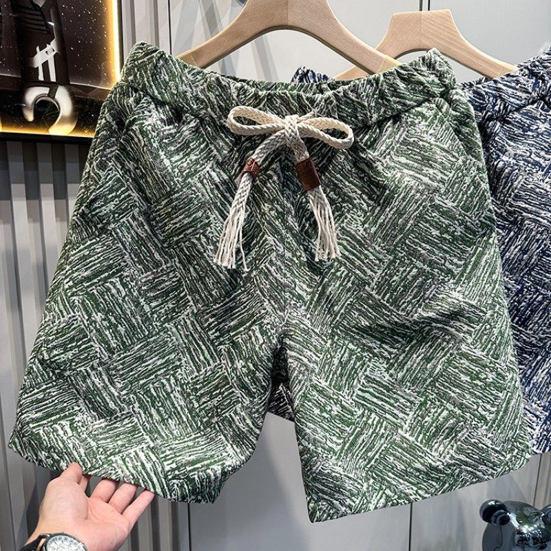 2025夏季休闲花短裤男士新款夏威夷沙滩运动五分裤子男装潮牌美式,男装,短裤,淘宝优惠券,粉丝福利购,淘宝优惠卷