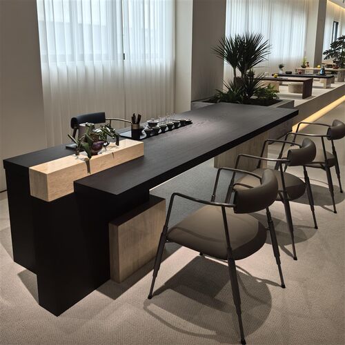 2025新中式北美黑胡桃木白蜡木实木茶桌J轻奢高级感客厅泡茶台茶