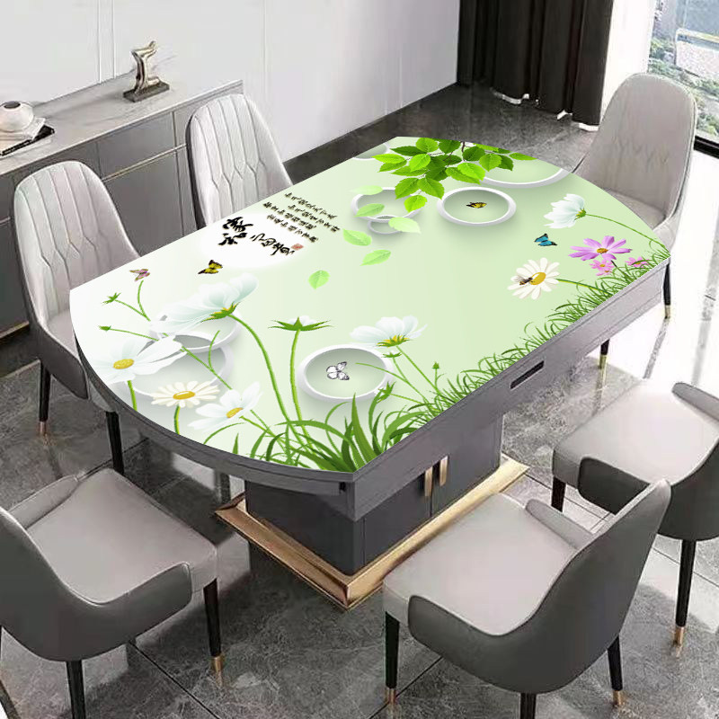 椭圆免洗pvc软玻璃防水桌垫圆形折叠餐桌中间椭圆部分专用水晶板,居家布艺,桌布,淘宝优惠券,粉丝福利购,淘宝优惠卷