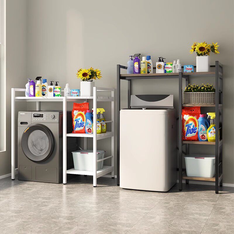 洗衣机置物架阳台滚筒翻盖洗衣机上方旁边一体柜子卫生间收纳架子