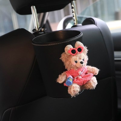 雪莉玫达菲车载垃圾桶悬挂式汽车内垃圾桶可爱垃圾桶