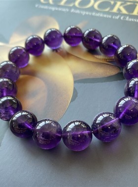 天然紫水晶手链手串无优化一物一图