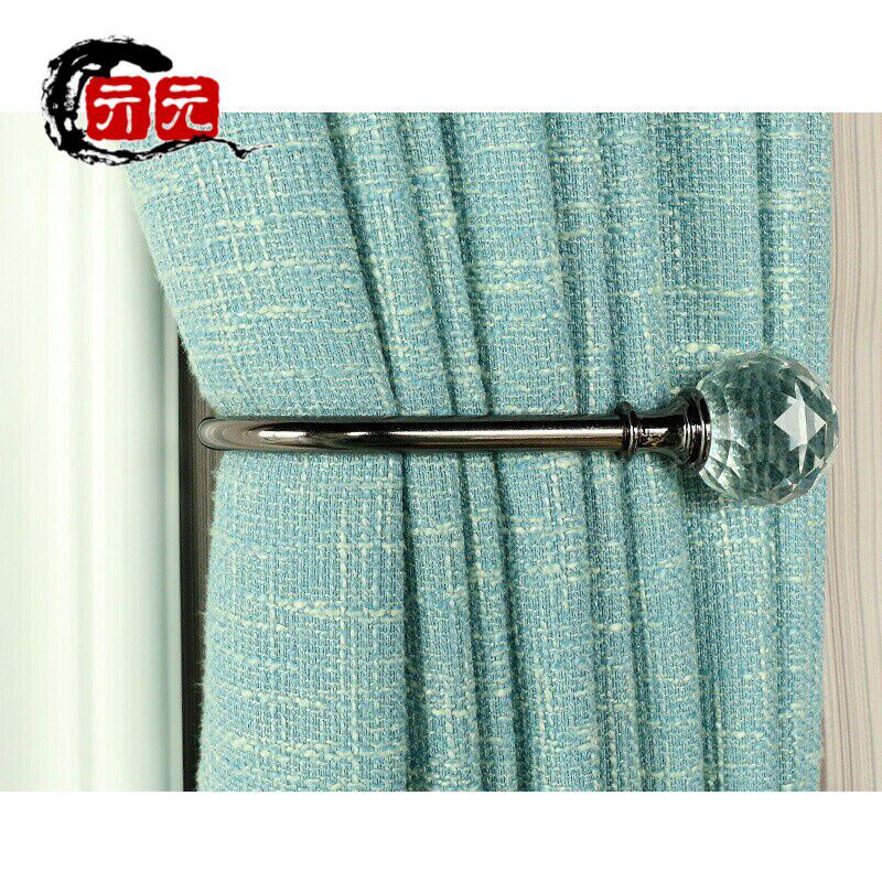 窗帘挂钩墙钩壁钩简约U型窗帘扣绑F带勾窗帘夹钩子无需挂球金黄一