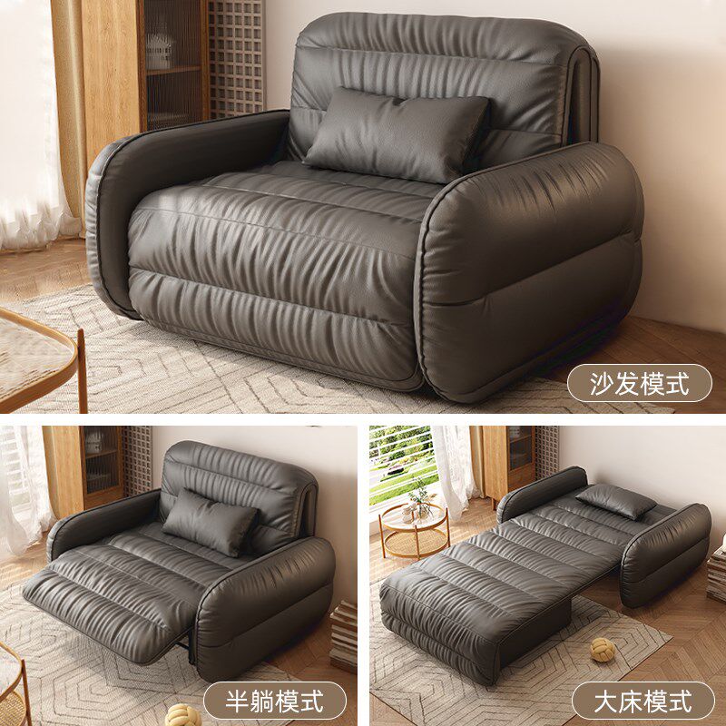 电动沙发床客厅多功能两用2024年新款科技布可折叠全自动智能沙发