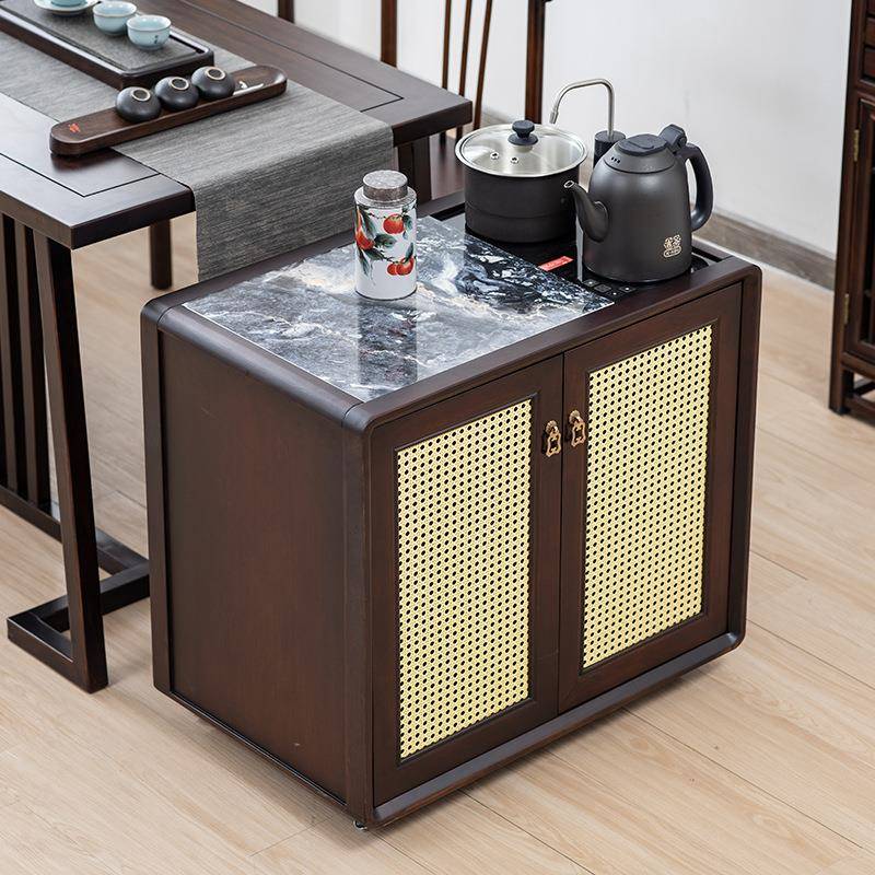 岩板茶桌台茶几烧水壶一体茶柜轻奢小型移动茶水柜精致边几小茶几