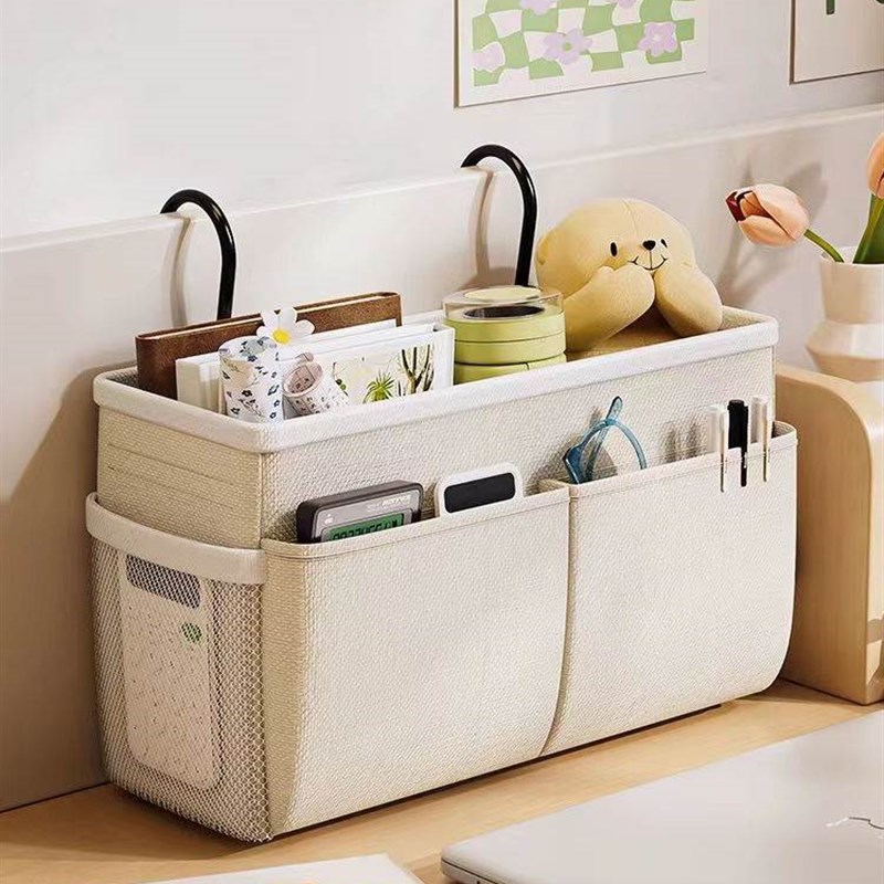 学生宿舍床上收纳袋床边挂篮床头置物架上铺布艺挂袋储物整理神器