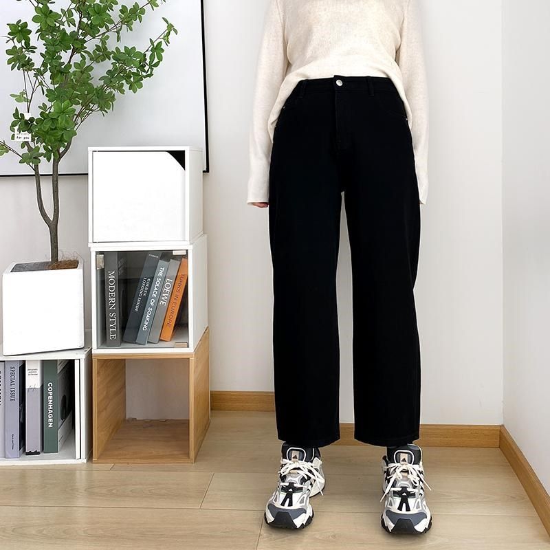 大码窄版直筒牛仔裤女2025春季高腰宽松梨型显瘦黑色长裤胖mm裤子,女装/女士精品,大码裤装,淘宝优惠券,粉丝福利购,淘宝优惠卷