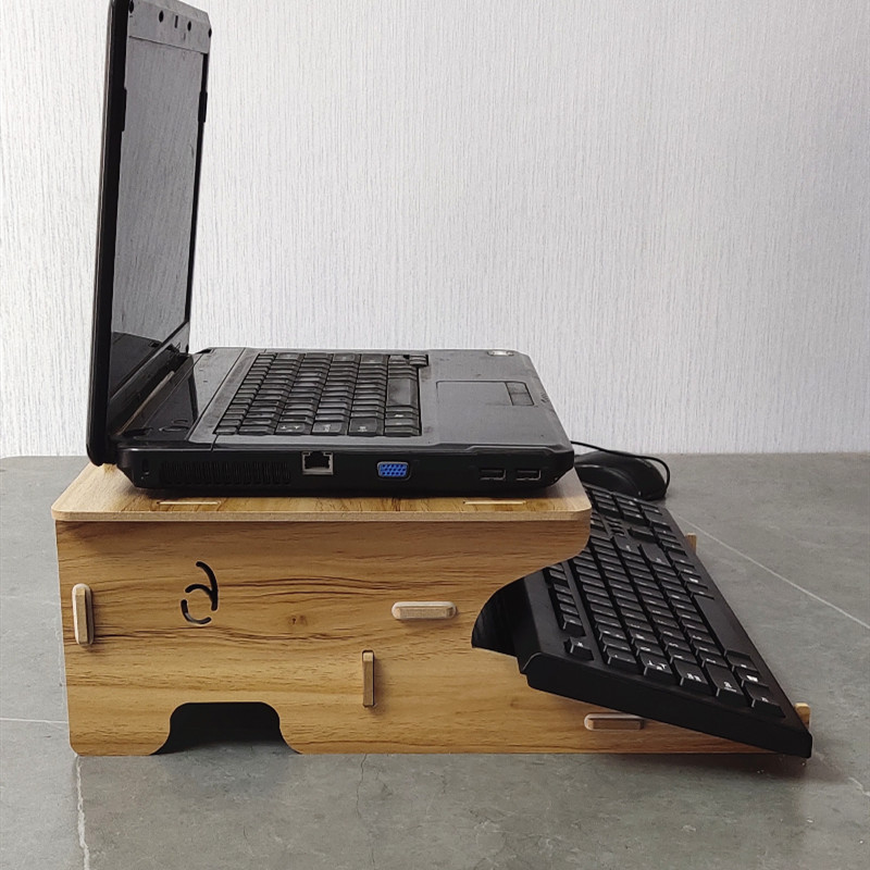 笔记本电脑增高架散热孔书房办公整理置物架桌上好物键盘收纳底座