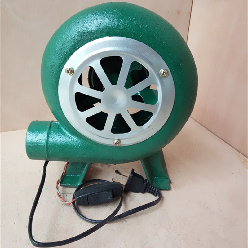 工厂60W铸铁鼓风机有电容开关调速离心风机小型家用炉灶生火