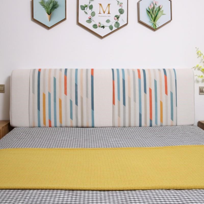 定做北欧床头板软包靠垫榻榻米无床头靠垫实木床大靠枕床头罩布艺