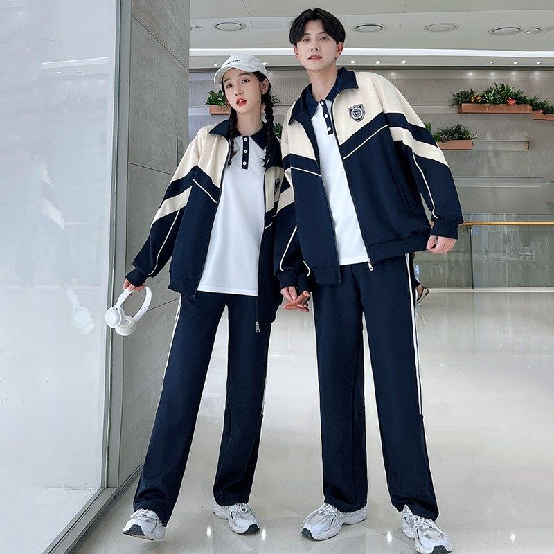 校服英伦风学院风初中高中小学生班服情侣装秋季运动会三件套套装