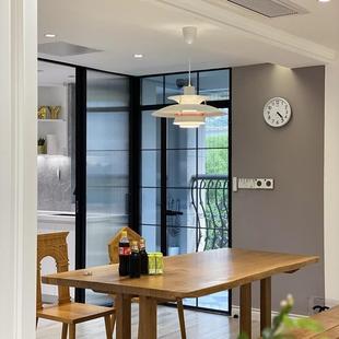 法国白橡木大板桌自然边原木实木餐桌北欧日式饭桌家用