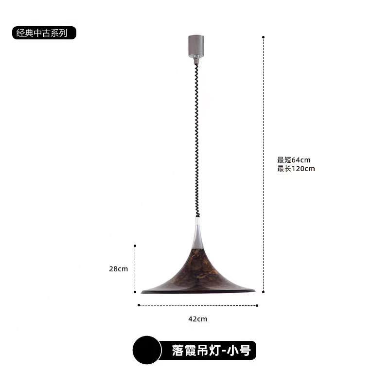 THE MAZAY中古餐厅吊灯升降复古彩绘客厅岛台书房主灯设计伸缩灯