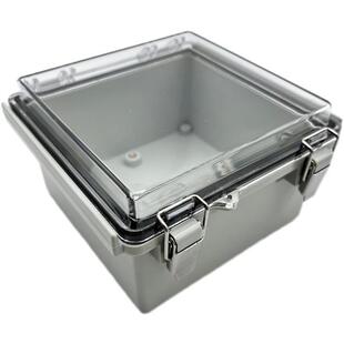 透明盒翻盖防水外壳室外机壳防雨塑胶盒接线按钮开关盒控制器机盒