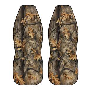 跨境防尘汽车内饰座垫枯树叶印花来图POD汽车前排座椅套