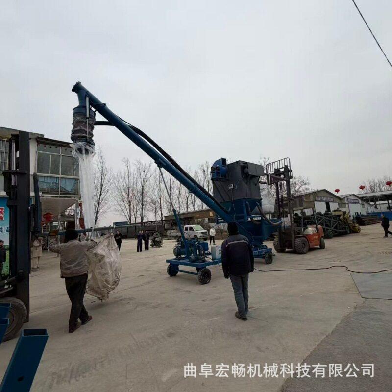履带式螺旋吸灰机遥控式蛟龙卸船机除尘水泥灰输送机