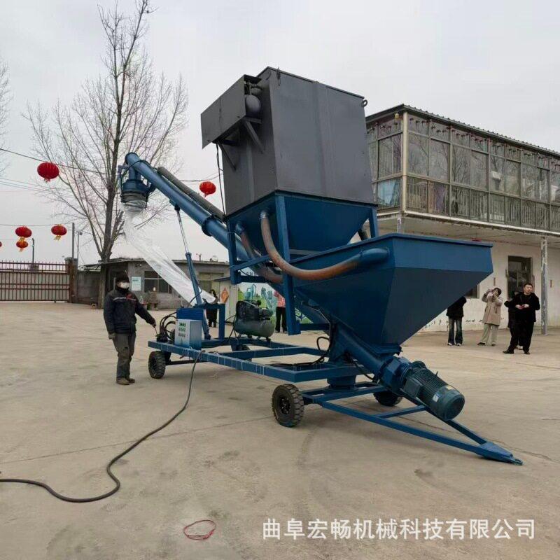 履带式螺旋吸灰机遥控式蛟龙卸船机除尘水泥灰输送机