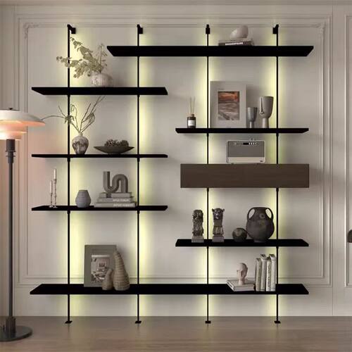 不锈钢酒柜酒架吊架发光展示柜亚克力客厅家用置物架柜子靠墙吊架