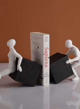 箱样板房推摆设书家居装饰品书靠书桌创意书房书立工艺品室摆件挡