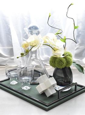 样板房软装现代简约创意装饰品客厅E茶几桌面长方形多功能托盘摆