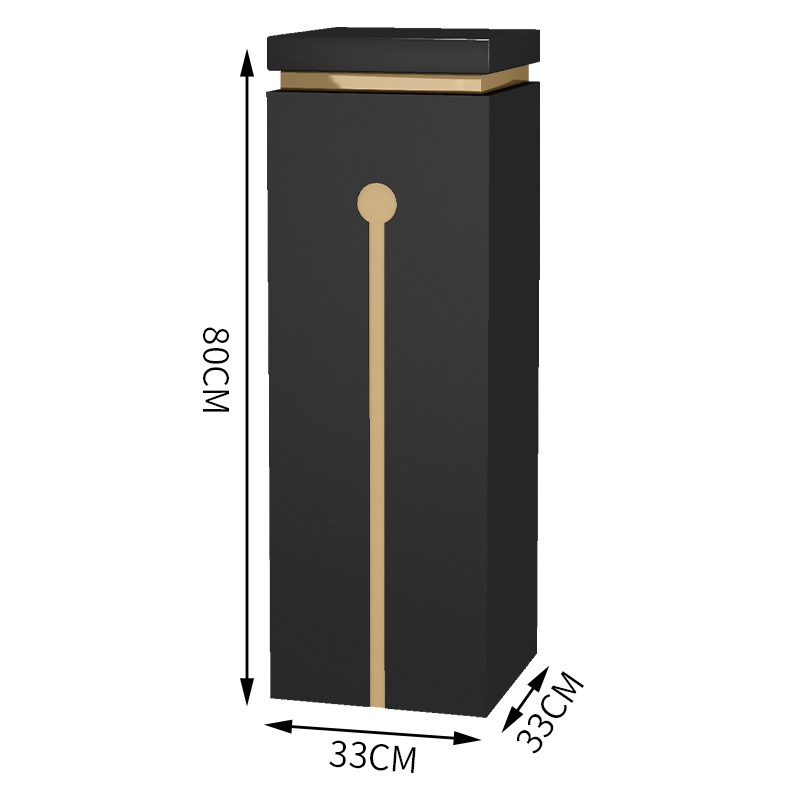 轻奢大理石落地式花架电视柜旁摆件D展台立柱石材墩子玄关盆景底